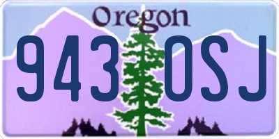OR license plate 943OSJ