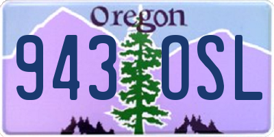 OR license plate 943OSL