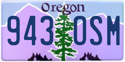 OR license plate 943OSM