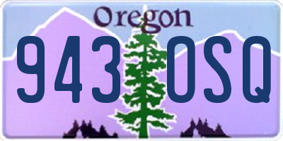 OR license plate 943OSQ