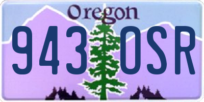 OR license plate 943OSR