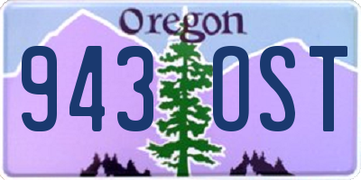 OR license plate 943OST