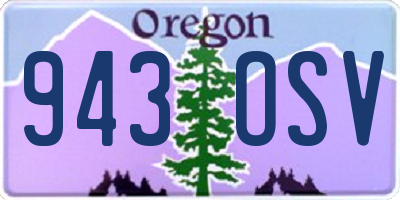 OR license plate 943OSV