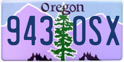 OR license plate 943OSX
