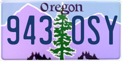 OR license plate 943OSY