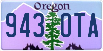 OR license plate 943OTA