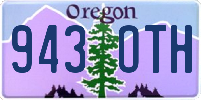 OR license plate 943OTH