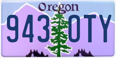 OR license plate 943OTY