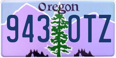 OR license plate 943OTZ