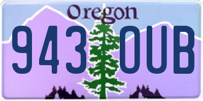 OR license plate 943OUB