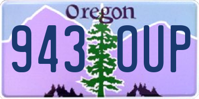 OR license plate 943OUP