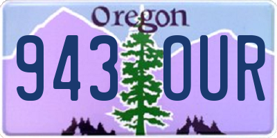 OR license plate 943OUR
