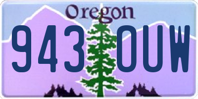 OR license plate 943OUW