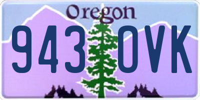 OR license plate 943OVK