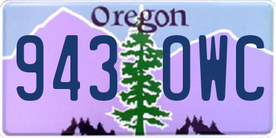 OR license plate 943OWC
