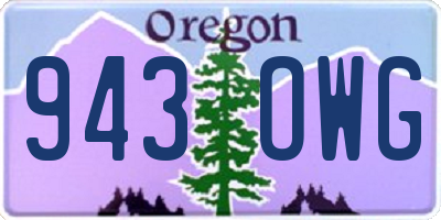 OR license plate 943OWG