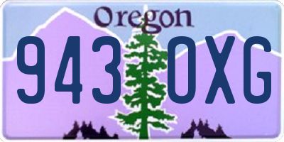 OR license plate 943OXG