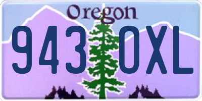 OR license plate 943OXL