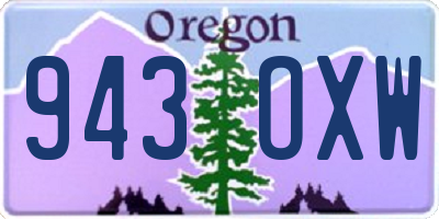 OR license plate 943OXW