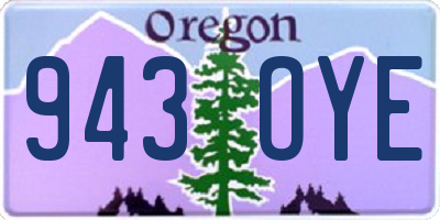 OR license plate 943OYE