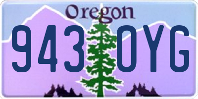 OR license plate 943OYG