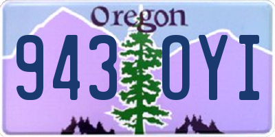 OR license plate 943OYI