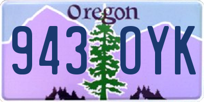 OR license plate 943OYK