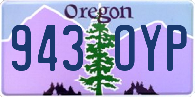 OR license plate 943OYP