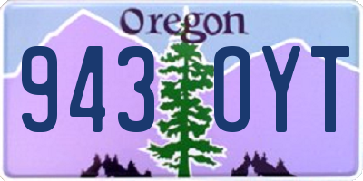 OR license plate 943OYT