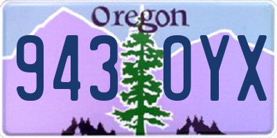 OR license plate 943OYX