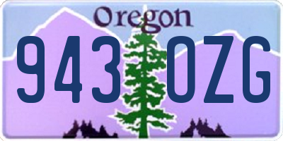 OR license plate 943OZG