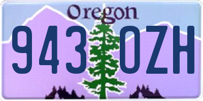 OR license plate 943OZH