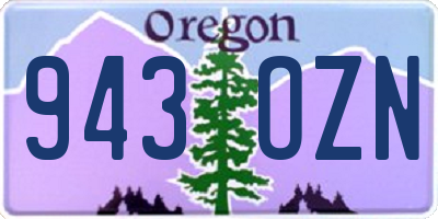 OR license plate 943OZN