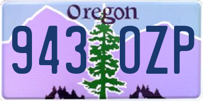 OR license plate 943OZP