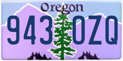 OR license plate 943OZQ