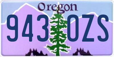 OR license plate 943OZS