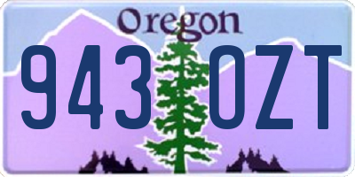 OR license plate 943OZT
