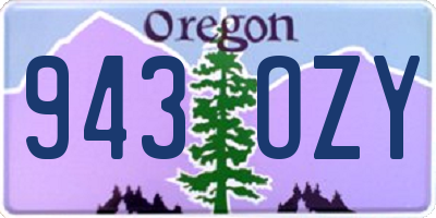 OR license plate 943OZY