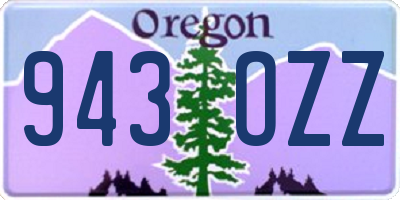 OR license plate 943OZZ