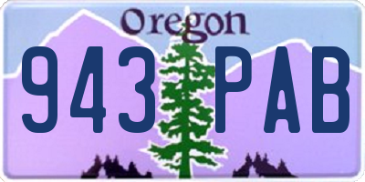 OR license plate 943PAB