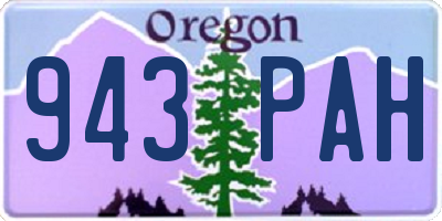 OR license plate 943PAH