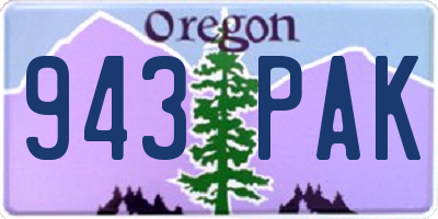 OR license plate 943PAK