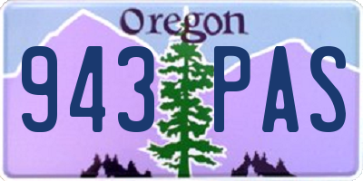 OR license plate 943PAS