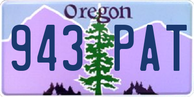 OR license plate 943PAT