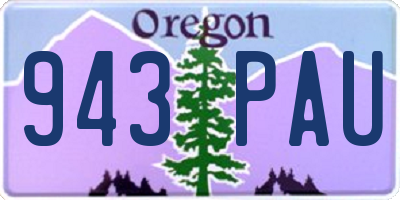 OR license plate 943PAU
