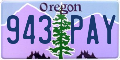 OR license plate 943PAY