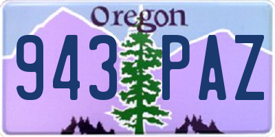 OR license plate 943PAZ