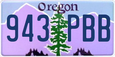 OR license plate 943PBB