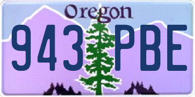 OR license plate 943PBE