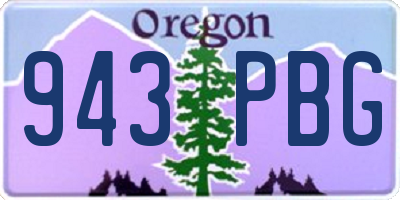 OR license plate 943PBG